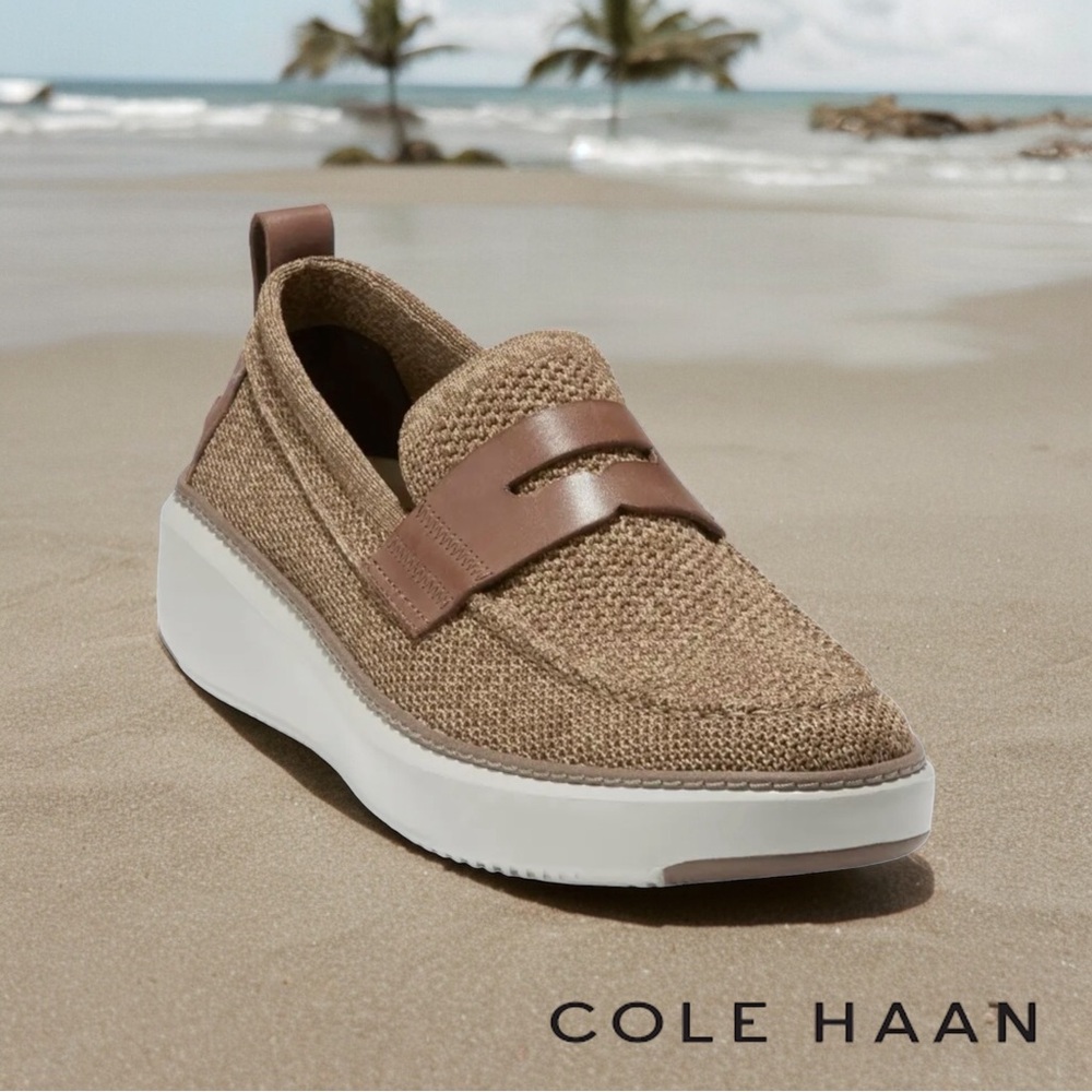 Cole Haan GRANDPRO TOPSPIN STITCHLITE PENNY LOAFER TAN